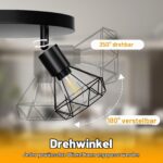 Swoieltr LED Deckenleuchte 3-flammig mit 350° Schwenkfunktion – Industriedesign für Küche & Wohnzimmer – Bild 3
