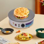 Steeviuzj 3000W Crêpes-Maschine Ø450mm – Profi-Crepemaker mit stufenlos einstellbar 50–300°C – Bild 3