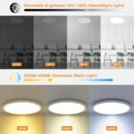 slochi LED-Deckenleuchte 24W Rund Dimmbar – Fernbedienung, Nachtlicht & Farbtemperatur – Bild 5