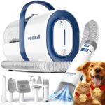 oneisall Hundeschermaschine mit Staubsauger – 12000 Pa Saugkraft für Hund & Katze