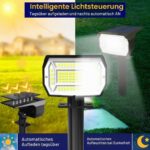 LOTMOS Solarstrahler 4er-Set mit 82 LEDs – Wasserdichte Gartenbeleuchtung für Außenbereiche – Bild 3