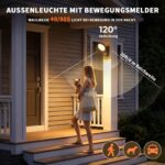 NIORSUN Akku-Aussenlampe mit Bewegungsmelder – 10000mAh, 4 Modi, dimmbar & IP65 – Bild 2