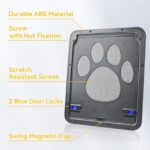 PETLESO Haustierklappe für Fliegengittertür 29×24 cm – Magnetverschluss für Katzen & Hunde – Bild 4