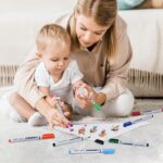 Faburo Baby Lätzchen zum Bemalen – 10er Set mit Textilstiften & Schablonen – Bild 7