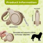 Ecofocet 8m Rollleine für Hunde bis 50kg – Einziehbare Hundeleine mit Anti-Verwicklung & Kotbeutelhalter – Bild 2