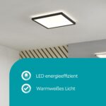 EGLO Minerario LED Deckenleuchte 29x29 cm – IP54 Outdoor Deckenlampe warmweiss – Bild 2