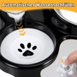 TranRantic 3-in-1 Katzennapf mit 15° Neigung & Wasserspender – Erhöhter Futternapf für Katzen – Bild 6