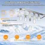 GUIVACI Eiswürfelmaschine mit Selbstreinigung – 12 kg/24h, tragbar mit Griff – Bild 4