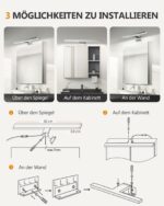 Hommie LED-Spiegelleuchte 30 cm mit Schalter – Neutralweiss 4000K Badbeleuchtung IP44 – Bild 2