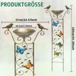 Fyeme Vogeltränke 105cm Stehend mit Schmetterling Design – Vogelbad & Kletterhilfe für Garten – Bild 3