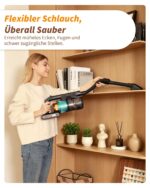 ElecKeys Akku Staubsauger 55KPa/650W, 65 Min Laufzeit – Kabellos Faltbar für Tierhaare – Bild 5
