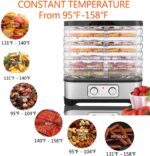 COOCHEER Dörrautomat 400W mit 8 Tabletts – Lebensmitteltrockner für Obst, Gemüse & Fleisch – Bild 6
