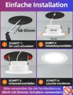 iLC LED Einbaustrahler 8W RGBW – 4er-Pack Deckenspots mit Fernbedienung & Farbwechsel – Bild 9