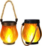SONNENKERZE® Solar Laterne 2er Set – Flammeneffekt LED Solarlampe für Garten & Balkon