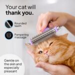 PRETTYPAW Katzenbürste für Kurz- & Langhaar – Sanfte Fellpflege mit Massageeffekt – Bild 6