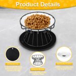 HAOYULUO Erhöhter Katzennapf 2er Set – Keramik mit Metallständer & Silikonmatte – Bild 3