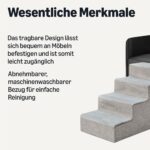 Amazon Basics Hundetreppe 36,5 cm – 4-stufige Haustiertreppen für Sofa & Bett – Bild 2