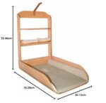 roba Wandwickeltisch Natur – Klappbares Wickelregal aus Holz mit Wickelauflage – Bild 2