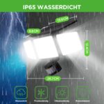 UME Solar-Aussenleuchte mit 302 LEDs & Bewegungsmelder – 3000 lm Flutlicht für Garten – Bild 7