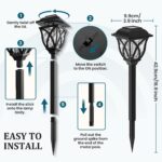 GIGALUMI 6er Set Solar Gartenleuchten – Warmweisses LED Licht mit Wellenmuster für Aussen – Bild 3