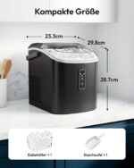 EUHOMY Eiswürfelmaschine – 12 kg/Tag, 2 Grössen, Selbstreinigend & Tragbar – Bild 3