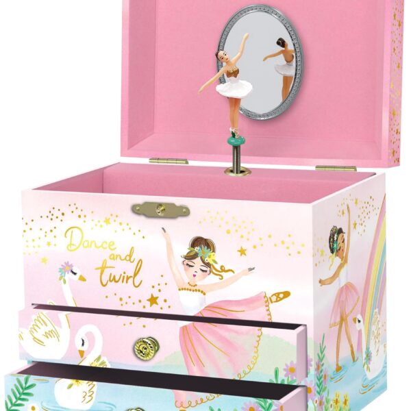 Giggle & Honey Ballerina-Schmuckkästchen mit Spieluhr – Musikspieldose für Mädchen ab 3 Jahren