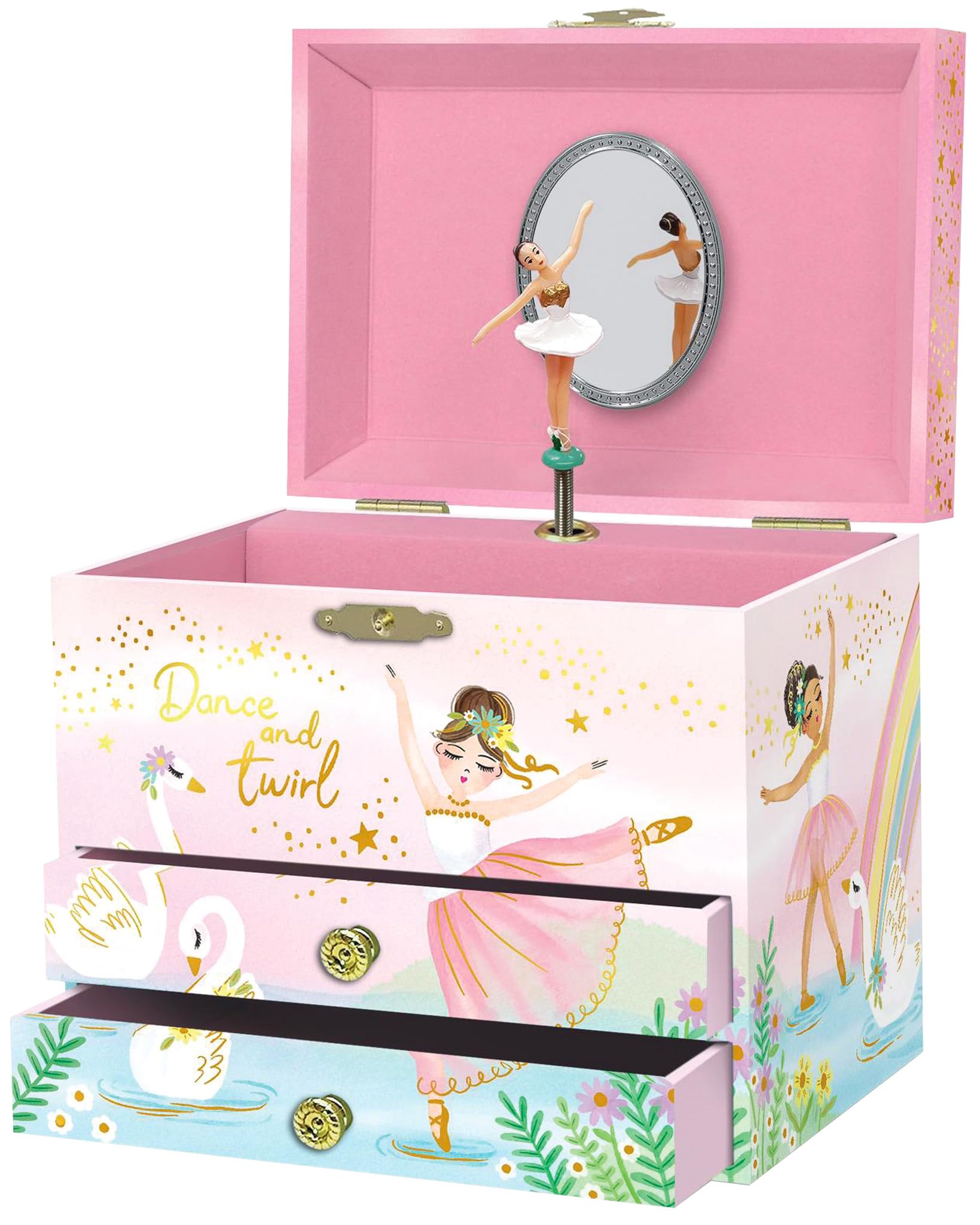 Giggle & Honey Ballerina-Schmuckkästchen mit Spieluhr – Musikspieldose für Mädchen ab 3 Jahren