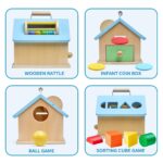 Toywoo Montessori 5-in-1 Holzspielzeug – Lernbox für Kinder ab 1 Jahr – Bild 3