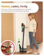 ElecKeys Akku Staubsauger 55KPa/650W, 65 Min Laufzeit – Kabellos Faltbar für Tierhaare – Bild 3