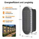 ELLASAY Solar Wandleuchte 6er Set – IP65 Wasserdicht, Up & Down Licht für Garten & Terrasse – Bild 2