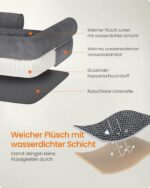 Feandrea Orthopädisches Hundebett 91x63cm – Wasserdicht mit abnehmbarem Bezug – Bild 6