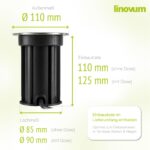 linovum BORU 4er Set Bodeneinbauleuchte rund GU10 IP67 – Befahrbar bis 500 kg – Bild 6