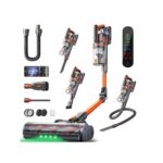Fieety V9 Akku-Staubsauger 650W/55kPa – Kabellos mit Faltrohr & Wandladestation