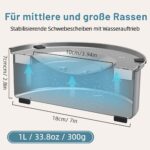 NAYELF Wassernapf Hund 1L Edelstahl – Anti-Sabbern Trinknapf mit Schwimmer für kleine & mittlere Hunde – Bild 6