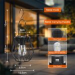 Ketom Solar-Hängelaterne 2er Set – IP65 Gartenleuchte mit Metallkäfig & warmweissem LED – Bild 4