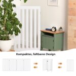 COSTWAY Absperrgitter 89cm – 4-teiliges Hundegehege aus Holz, klappbar & flexibel – Bild 2