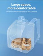 Pecute Katzenrucksack 42x32x26 cm mit Sichtfenster & Mesh-Belüftung – Ergonomischer Haustier-Rucksack – Bild 2