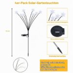 Fohil Solar Weihnachtsbeleuchtung Außen 4er Set mit 32 LED Schneeflocken – Gartendeko – Bild 7
