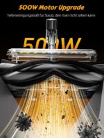 SUXIANGVAC Akku Staubsauger 500W/55kPa – Kabelloses Reinigungssystem für Tierhaare & Hartböden – Bild 6