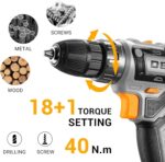 DEKOPRO Akku-Bohrschrauber 20 V – Komplett-Set für Möbelmontage & Heimwerken – Bild 6