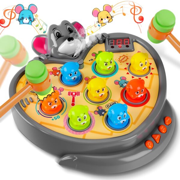 YOOHBERRYS Whack Spiel mit 5 Modi & Sprühfunktion – Interaktives Lernspielzeug für Kinder ab 3 Jahren