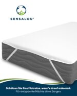 Sensalou Matratzenschoner 120x200 cm wasserdicht – Atmungsaktiver Nässeschutz für Jugendbetten – Bild 7