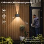 YindaLux LED-Aussenlampe mit Bewegungsmelder 12W 1320lm – Anthrazit 2er Set – Bild 4