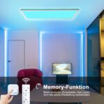 ONDTA LED Deckenleuchte 58x20cm – RGB & 4000K Dimmbar mit Fernbedienung & Timer – Bild 3