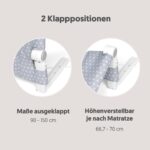 Interbaby Bettgitter 70 cm – Rausfallschutz klappbar für Kinderbetten 90–180 cm – Bild 10