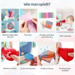 WOODEN TEETHER Sensorik Spielzeug 6-12 Monate – Montessori Motoriktraining für Babys – Bild 3
