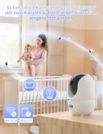 GHB Babyphone mit Kamera 4,3" LCD Display – 350° Weitwinkel & HD-Nachtsicht – Bild 7