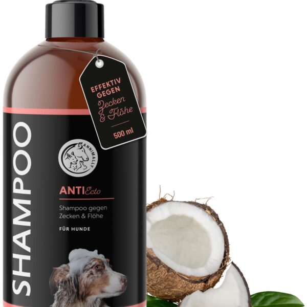 Annimally AntiEcto Hundeshampoo 500 ml – Zecken- & Flohschutz mit Neemöl für alle Hunderassen