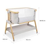 Moby-System DREEMY 3in1 Babybett – Beistellbett, Reisebett & freistehendes Bett für Neugeborene – Bild 3