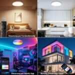 Swoieltr 24W LED Deckenleuchte RGBIC Smart – Dimmbar mit Alexa & Google Assistant – Bild 3